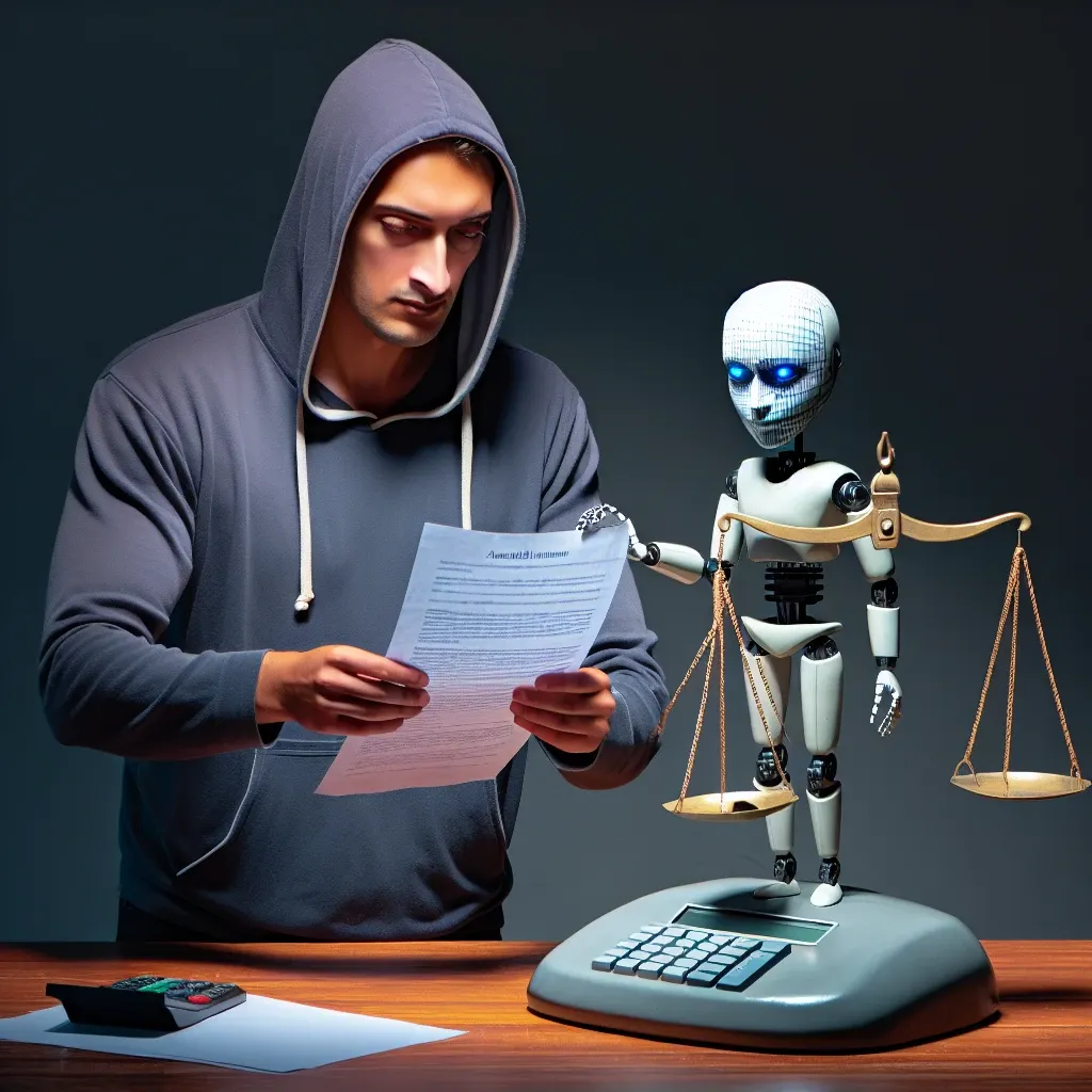 "Ilustrasi penipuan finansial menggunakan teknologi deepfake AI: sekelompok penipu menggunakan perangkat lunak canggih untuk membuat video palsu, menipu korban dalam skema finansial."